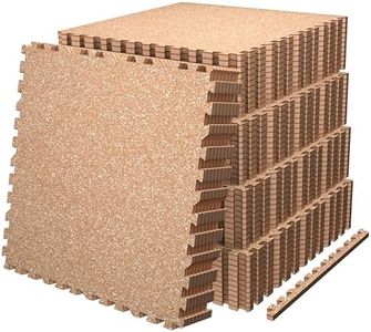 AIRHOP 0.56in Thick 192 Sq Ft Exercise Equipment Mats, 48 Tiles Upgraded Rubber Top with High Density EVA Foam, Large Interlocking Puzzle Gym Flooring for Home Gym, Heavy Weight Workout, 24 x 24in