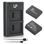 LP LP-E17 Battery Charger Set, 2-Pack Battery (1200mAh) & Dual Slot Charger, Compatible with Canon EOS Rebel SL2, T6i, T6s, T7i, M3, M5, M6, 77D, 200D, 750D, 760D, 800D, 8000D, KISS X8i Cameras