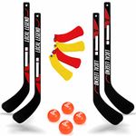 Local Legend™ 12-Piece Knee Hockey Set - 4 Mini Sticks, 4 Foam Flyballs, & 4 Stick Socks Included. Sports Gifts for 5-12 Year Old Kids