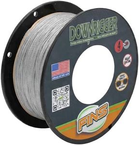 FINS Downrigger Braid - USA Made - Rust-Free Deep Sea Fishing Line, Reduces Blow-Back, No Kink High-Performance Braided Cable Alternative 150 lb - 150 Yds