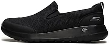 Skechers mens Go Max Clinched - Athletic Mesh Double Gore Slip on Walking Shoe, Black, 10.5 X-Wide US