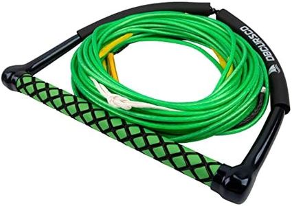 Obcursco 75ft Dyneema Wakeboard Rope, 4 Section Watersport Rope with EVA Handle for Wakeboard, Water Ski and Kneeboard