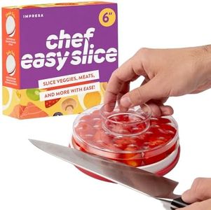 IMPRESA Easy Slice Food Slicer - 6 Two-Texture Veggie Choppers & Dicers - Chicken Slicer - Grape Cutter Tool - Cherry Tomato Slicer Tool - Bagel Cutter - Hard Boiled Egg Slicer - Strawberry Slicer