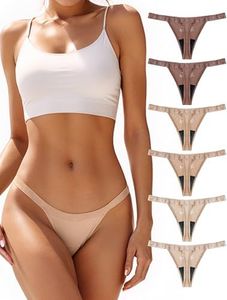 TIICHOO Sexy Period Underwear for Women Lace Thong Period Panties Light Flow Seamless Leak Proof Underwear 6 Pack(Small, 2 Brown/2 Sand/2 khaki)