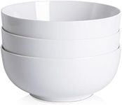 Cibeat 64 Ounce Porcelain Bowls Set 3 Pack Premium White Ceramic Bowls for Cereal, Soup, Salad, Pasta, Prep, Rice, Ice cream, Microwave & Dishwasher Safe