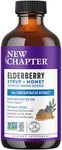 New Chapter Elderberry Syrup, Elderberry Syrup, 24 Servings, Immune Defense for Kids (4+) & Adults, 64x Concentrated Black Elderberry + Grade A Honey, No Corn Syrup, Non-GMO, Gluten Free