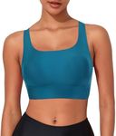 Firpearl Women Sport Bikini Top Only No Bottom - Push Up Swimsuits with Underwire Bra Support Blue Coral US10