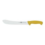 ZWILLING Twin Master 10" Butcher Knife | 57 Rockwell Hardness | Ergonomic Non-Slip Synthetic Resin Yellow Handles with Enclosed Tang | Made in Spain