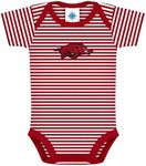 Creative Knitwear University of Arkansas Razorbacks Striped Baby Bodysuit