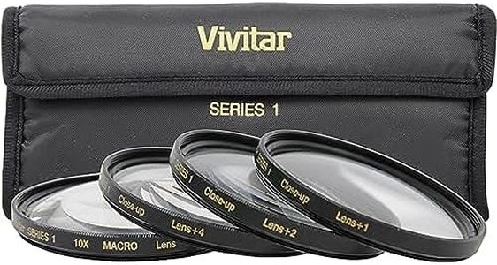 Vivitar Close-up 52mm +1/+2/+4/+10 Lens Set VIV-CL-52 | 52mm Filters for Digital Cameras and DSLR Cameras, Macro Lens Kit for Canon Cameras, Vivitar Cameras, and More (4 Piece Set), Black