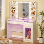 HUAHUU Vanity Desk with Mirror and 