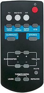FSR60 WY57800 Replace Remote Control Applicable for Yamaha Soundbar ATS-1010 YAS-101 YAS-101BL YAS-CU201 ATS1010 YAS101 YAS101BL YFSR60 FSR62 ZC94940