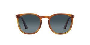 Persol Unisex's Po3316s Sunglasses, Terra Di Siena/Gradient Blue Polarized, 52 mm