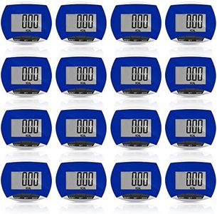16 Pcs Pedometer Step Counter Walking Running Pedometer Portable LCD Pedometer with Calories Burned and Steps Counting for Jogging Hiking Running Walking (Blue)