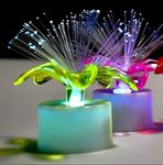 Fiber Optic Candle Diya Artificial Light lamp Floral Color Changing Led Party Decor Festival Diwali Decoration and Gifts Star Shaped Lamp Home Garden Décor