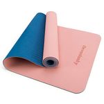 Devonlosky Yoga Mat, Non-slip Eco Friendly Exercise Yoga Mat for Men and Women, 1/4-Inch Thick High Density Pro Mat with Carrying Strap for Yoga Pilates and Fitness Exercise (Pink)