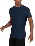 TCA Galaxy 4D-Stretch Mens Gym, Running, Training T Shirt - Gym Tops for Men, Running Top Men, Gym T Shirts Men - Navy Blue, XL