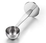 WILLIZTER 2 in 1 Stainless Steel Coffee Scoop Tamping Dual-Purpose Coffee Spoon Multi Function Spoon Holder Coffee Tools for Measuring and Tamping