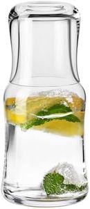 Krosno Water Drinking Night Bedside Water Carafe & Tumbler Set, Set of 2, 20.3 and 6.8 oz, Splendour Collection, Home Restaurant Events Parties, Dishwasher Safe, Gift Idea, Made in Europe