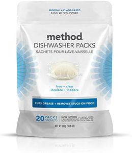 Method Power Dish Dishwasher Soap Packs, Free + Clear, 20 Load,1 count