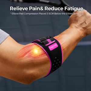 FREETOO Tennis Elbow Support – Rose Red Brace for Pain Relief