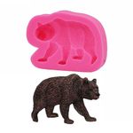 3D Brown Black Bear Silicone Mold for DIY Decoration Trinket Crystal Polymer Necklace Earrings Resin Epoxy Plaster Pendant Mold Bag Tag Luggage Crafting Candy Desserts Craft Wax Cake Topper Decoration