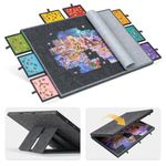 Lavievert 2000 Piece Tilting Jigsaw Puzzle Board with 8 Colorful Drawers & Cover, Foldable Jigsaw Puzzle Table with 4 Angle Adjustable Built-in Easel/Stand, Lightweight Tables for Adults