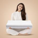 SleepyCat CoolTEC™ Cervical Memory Foam Pillow | Full Size Contour Design for Neck Support | No Sagging, No Breaking | Upto 4° Cooler | Perforated Real Memory Foam | White, Set of 1 (25 x 16 Inches)