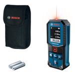 Bosch Professional laser measure GLM 40-31 (IP65 certified, shock-absorbing housing, 7 measuring modes, automatic calculations for length/area/volume, bright colour display, Li-ion battery compatible)