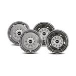 Pacific Dualies 43-1950 Polished 19.5 Inch 10 Lug Stainless Steel Wheel Simulator Kit for 2005-2014 Ford F450/F550 Truck