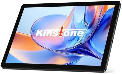 kinstone 10.1" 4G LTE Android Tablet with 8GB RAM & 128GB Storage (1TB Expandable) - Octa-Core Chip, 8000mAh Battery, Dual SIM Slots, Metal Body - Best Amazon Tablet for Work & Play