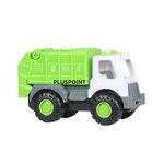 PLUSPOINT Realistic Garbage Truck Toy Friction Powered Garbage Truck Toy for Kids Green Realistic Dump Truck with Openable Back Toddler Garbage Truck Toy (Garbage Truck)