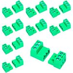 Keszoox 10 Sets 5.08mm Pitch Male & Female No Soldering Green Phoenix Type Connector 3 Pin PCB Screw Terminal Block