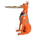 Resin Dog Figurine Tray Statue, Bul
