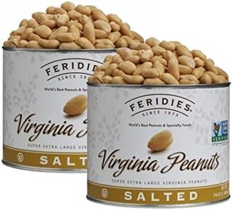 FERIDIES Salted Super Extra Large Virginia Peanuts 36oz Can (Pack 2)