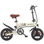 ESKUTE F200 Electric Folding Bike, 14" Electric Commuter Bicycle 36V 7.8Ah Battery, Range 30 Miles, Mini Folding Ebike with Phone Holder & USB Port, LCD Display, Foldable Ebike for Teens/Adults