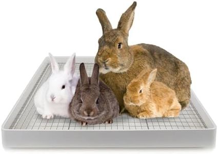 Oncpcare Extra Large Rabbit Litter Box with Grid 22x18in Bunny Litter Tray for Cage XL Potty Training Pan for Adult Rabbit Flemish Giant Rabbits