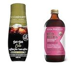 SodaStream Classic Diet Cola Caffeine Free, 440 milliliters & Soda Press Organic Kombucha Passionfruit & Mandarin, 500 milliliters