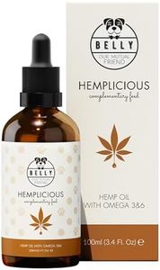 BELLY Olio di Canapa per Cani - Integratore con Omega 3 6 e 9 per Articolazioni Sane e Relax Naturale - 100ml - Olio di Semi di Canapa per Pelo Lucente, Pelle Sana e Proprietà Calmanti Antistress