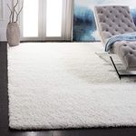 Safavieh SG151-1010-8 California Shag Collection White Area Rug, 8' x 10'