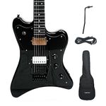 Kadence Astroman Electric Guitars Solid Black With Floyd Rose Bridge and Wamy Bar