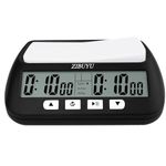 ZIBUYU® Digital Chess Clock Timer,Chess Timer for Board Games,Professional Chess Timer with Bonus Delay Count Down Up Function,Batteries Not Included