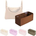 KINGS IN BAG Lindy Bags Organizer Insert, Bag Storage with Silky Satins Material, Lightweight Inner Bag Compatible with Lindy 30 Bag Storage, Multiple Pockets Large Capacity (Gold, Lindy30)