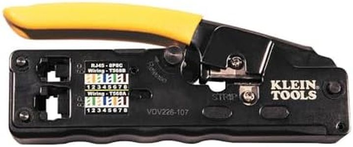 Professional Ratcheting Wire Crimper, Compact Modular Crimper CAT6, CAT5e, CAT3, more Klein Tools VDV226-107