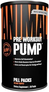 Animal Universal Nutrition Pump Pre-Workout, Nitric Oxide, Creatine, Energy Supplement,30 Packs