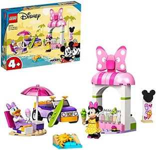 LEGO 10773 Disney Minnie Mouse’s Ice Cream Shop, Toy for Kids 4 + Years Old with Car