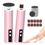 Electric Foot Callus Remover, 2-in-1 Electric Foot Filer/Nail Filer, Callus Remover for Feet with 40Pcs+10Pcs Sandpaper Discs, Professional Pedi Feet Care Perfect for Dead Skin Calluses Gift (Pink01)