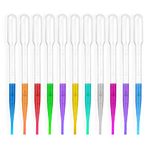 Annhua 3ml Transfer Pipettes Disposable Transfer Dropper 100 Pcs, Clear Droppers Pipettes for Science Experiments, Crafting, Essential Oils, Perfume, Makeup Tool
