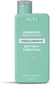 ULTI Paris Shampoo cheratina e biotina | senza solfati siliconi parabeni 300 ml, naturale |shampoo aloe vera, ricostruzione capelli professionali