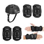 Protective Set for Cycling Skateboard Skating Scooter Black (Large 15+ Years)